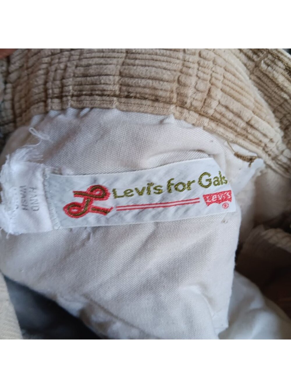 True Vintage Levis Big E Jeans 33x32 1970's Women's Corduroy Wide-Leg Bellbottom